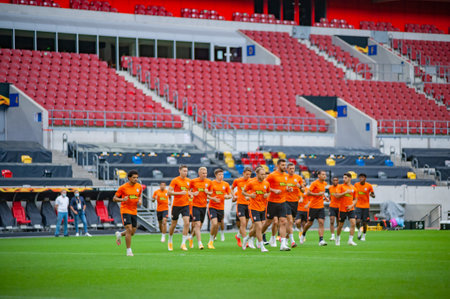 Dusseldorf, Germany - 16 August 2020: Photo of Esprit Arena sports complex in Dusseldorf.のeditorial素材