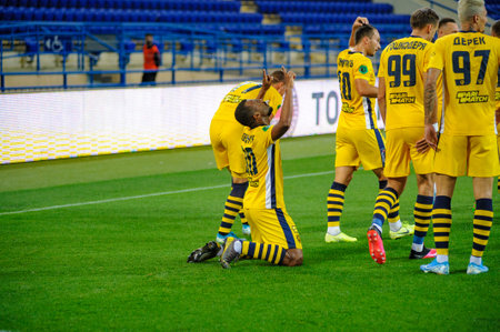 Kharkiv, Ukraine - September 27, 2019: Ismaily during the match of UPL Shakhtar vs Vorsklaのeditorial素材
