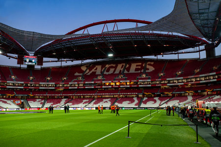 Lisbon, Portugal - February 27, 2020: Estadij Da Luz before match Europa Leagueのeditorial素材