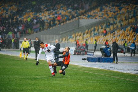 Kyiv, Ukraine - December 12, 2018: Ismaily, defender of Shakhtar during the UEFA Champions League match between Shakhtar Donetsk vs Olympique Lyonのeditorial素材
