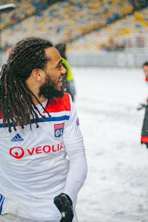 KIEV, UKRAINE - December 12, 2018: Jason Denayer player during the UEFA Champions League match between Shakhtar Donetsk vs Olympique Lyonのeditorial素材