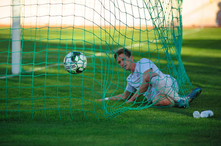 Kharkiv, Ukraine - September 11, 2020: Football match of Professional league of Ukraine FC Metal -...