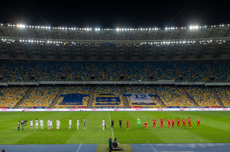 KYIV, UKRAINE - SEPTEMBER 15, 2020: \ the match UEFA Champions League 2020 Dinamo Kyiv vs AZ Alkmaarのeditorial素材