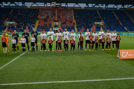 Kharkiv, Ukraine - May 11, 2019: General view of the Metalist stadium during match of Ukraine premier league Shakhtar Donetsk - Oleksandriaのeditorial素材