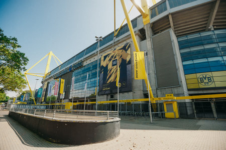 DORTMUND, GERMANY - 12 AUGUST 2020: Signal Iduna Park. Football stadium of Borussia Dortmundのeditorial素材