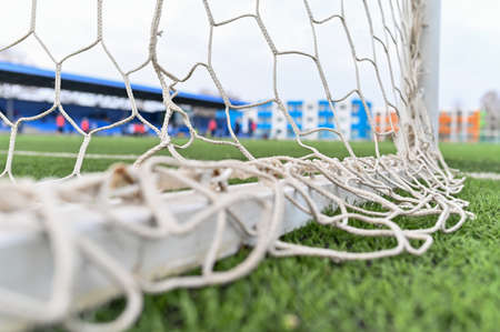 Soccer or football net backgroundの写真素材