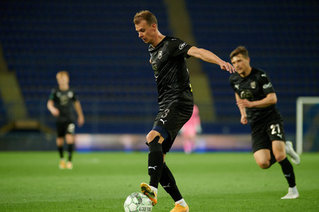 Kharkiv, Ukraine - May 29, 2021: The football match of Ukrainian PFL Metallist 1925 vs Chornomorecのeditorial素材