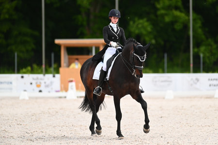 Kharkiv, Ukraine - June 4, 2021: The Equestrian FEI Dressage World Cup Kharkiv 2021のeditorial素材