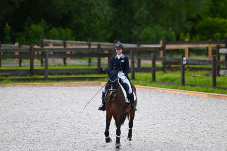 Kharkiv, Ukraine - June 4, 2021: The Equestrian FEI Dressage World Cup Kharkiv 2021のeditorial素材