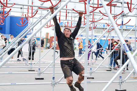 Kharkiv, Ukraine - June 5, 2021: Traditional Sports Races of Nation.のeditorial素材