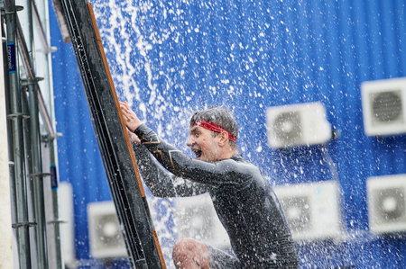 Kharkiv, Ukraine - June 5, 2021: Traditional Sports Races of Nation.のeditorial素材