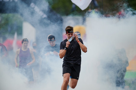 Kharkiv, Ukraine - June 5, 2021: Traditional Sports Races of Nation.