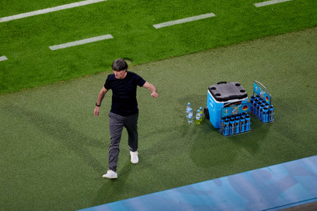 MUNICH, GERMANY - JUNE 15, 2021: Joachim Low EURO 2020. The football match France vs Germanyのeditorial素材