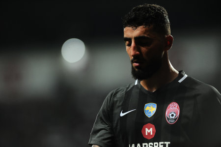 Zaporizhzhia, Ukraine - August 7, 2021: Allahyar Sayyadmanesh. The football match of UPL championship FC Zorya Luhansk vs FC Dinamo Kyivのeditorial素材