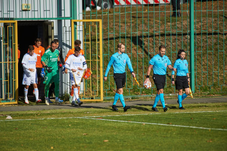 KYIV, UKRAINE - OCTOBER 19, 2021: The UEFA Champions League U19 match between FC Shakhtar Donetsk vs...
