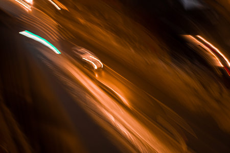 Blur Long exposure slow motion photo of city car at town.