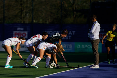 GERMANY, DÃSSELDORF - MARCH 22, 2022: FIH Hockey Pro League, Deutschland - Spanienのeditorial素材