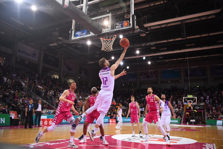 BONN, GERMANY - APRIL 24 2022:  Basketball match Telekom Baskets Bonn Vs BG GÃ¶ttingenのeditorial素材
