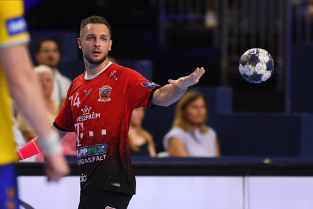 COLOGNE, GERMANY - JUNE 18, 2022: 24  GaÅ¡per MarguÄ. Semifinal Telekom Veszprem HC â Lomza Vive Kielce EHF FINAL4 Menのeditorial素材