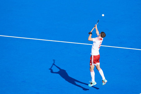 MONCHEGLADBACH, GERMANY - MAY 4, 2022: the FIH Pro League Men game between the Germany and England...