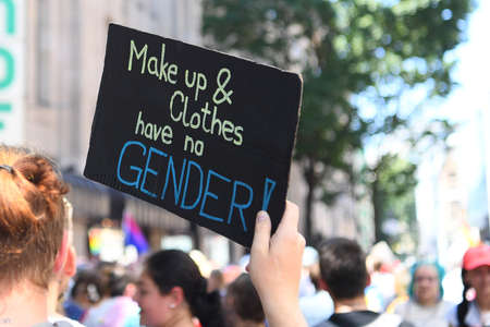 COLOGNE, GERMANY - 3 JULY 2022: Participant of Street Parade of the Christopher Street Day (CSD), Gay Pride. LGBTのeditorial素材