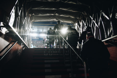 COLOGNE, GERMANY - JANUARY 08, 2023:  Hockey match DEL Koelner Haie - Augrsburger Panterのeditorial素材