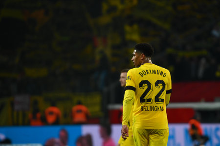 LEVERKUSEN, GERMANY - 29.01.23: Jude Bellingham. The Bundesliga match FC Bayer 04 Leverkusen vs Borussia Dortmund at BayArenaのeditorial素材