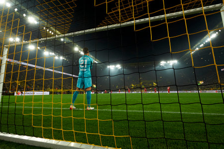 GERMANY, DORTMUND - MARCH 3, 2023: Janis Blaswich. The match of Bundesliga Borussia Dortmund vs RB Leipzig at Signal Iduna Park at Signal Iduna Parkのeditorial素材