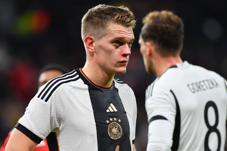 MAINZ, GERMANY - 25.03.23: Matthias Ginter. The football match between Germany vs Peru at MEWA Arenaのeditorial素材