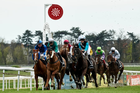 GERMANY, COLOGNE - APRIL 10, 2023: Horseracing FC-RENNTAG â€“ Sauren Dachfonds.