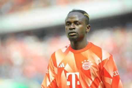 COLOGNE, GERMANY - 27 May, 2023: Sadio ManÃ©. The football match of Bundesliga 1. FC Koeln vs FC Bayern Munich. at Rhein Energie Stadionのeditorial素材