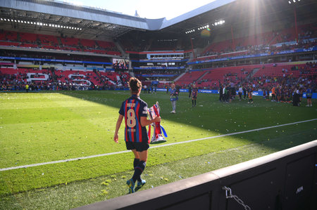 EINDHOVEN, NETHERLANDS - 3 June, 2023: Marta Torrejon. The final football match of UEFA Women's Champions League FC Barcelona Femeni - VfL Wolfsburg Women at Philips Arenaのeditorial素材