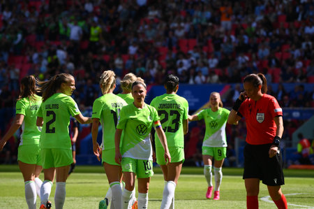 EINDHOVEN, NETHERLANDS - 3 June, 2023: Alexandra Popp. The final football match of UEFA Women's Champions League FC Barcelona Femeni - VfL Wolfsburg Women at Philips Arenaのeditorial素材