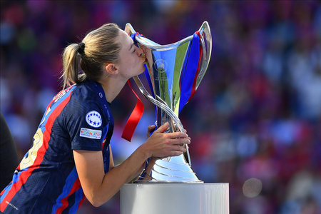 EINDHOVEN, NETHERLANDS - 3 June, 2023: Fridolina RolfÃ¶. The final football match of UEFA Women's Champions League FC Barcelona Femeni - VfL Wolfsburg Women at Philips Arenaのeditorial素材