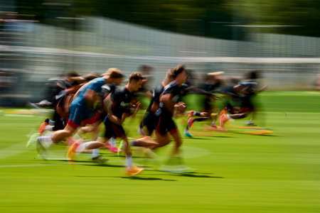 LEVERKUSEN, GERMANY - 11.07.23: Pre season practice FC Bayer 04 Leverkusen at BayArenaのeditorial素材