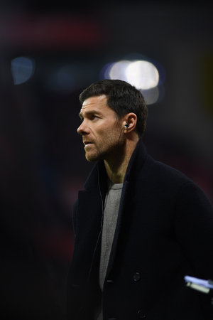 LEVERKUSEN, GERMANY - 17 DECEMBER, 2023: Xabi Alonso, The Bundesliga match FC Bayer 04 Leverkusen vs Eintracht Frankfurt at BayArenaのeditorial素材