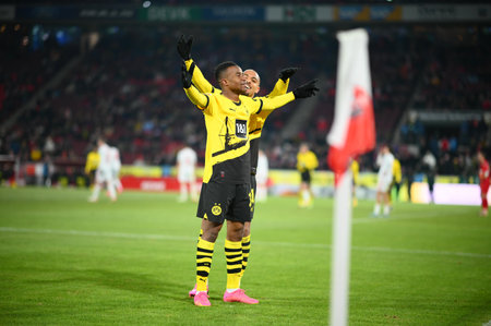 COLOGNE, GERMANY - 20 JANUARY, 2024: The football match of Bundesliga 1.FC Koeln vs Borussia Dortmund at Rhein Energie Stadionのeditorial素材