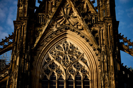 COLOGNE, GERMANY - 5 FEBRUARY, 2024: Cologne Cathedral Facadeのeditorial素材