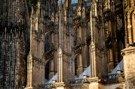 COLOGNE, GERMANY - 5 FEBRUARY, 2024: Cologne Cathedral Facadeのeditorial素材