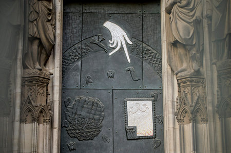 COLOGNE, GERMANY - 5 FEBRUARY, 2024: Cologne Cathedral Facadeのeditorial素材