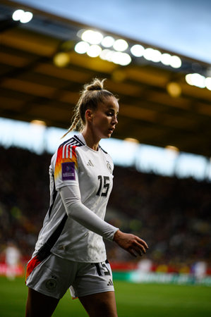 AACHEN, GERMANY - 9 APRIL, 2024: Giulia Gwinn, The football match of Germany vs Iceland at New Tivoliのeditorial素材