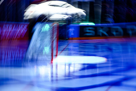 PRAGUE, CZECH REPUBLIC - MAY 20, 2024: The game of IIHF 2024 Ice Hockey World Championship Finland - Denmark at O2 Arenaのeditorial素材