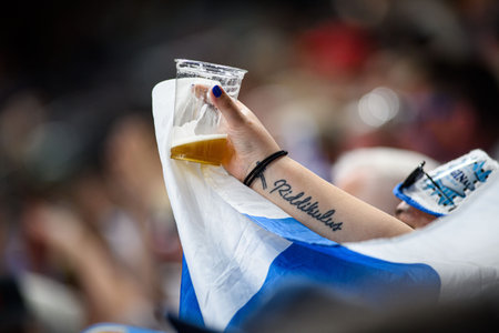 PRAGUE, CZECH REPUBLIC - MAY 20, 2024: The game of IIHF 2024 Ice Hockey World Championship Finland -...