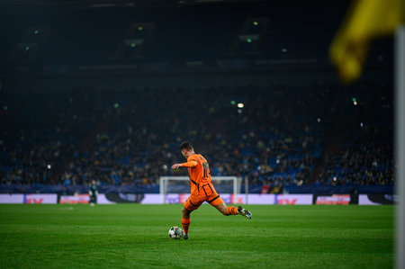 GELSENKIRCHEN, GERMANY - 6 NOVEMBER, 2024: Georgiy Sudakov, The UEFA Champions League football match...