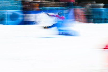 WINTERBERG, GERMANY - 15 MARCH, 2025: VISA FIS Snowboard Alpine World Cup Winterberg 2025 at...