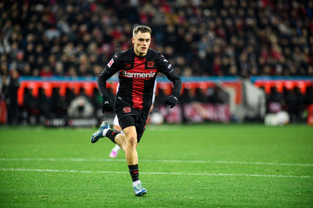 LEVERKUSEN, GERMANY - 17 DECEMBER, 2023: Florian Wirtz, The Bundesliga match FC Bayer 04 Leverkusen vs Eintracht Frankfurt at BayArenaのeditorial素材