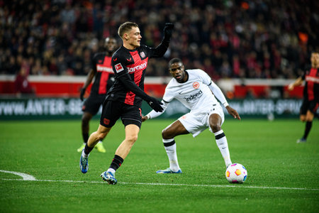 LEVERKUSEN, GERMANY - 17 DECEMBER, 2023: Florian Wirtz, The Bundesliga match FC Bayer 04 Leverkusen vs Eintracht Frankfurt at BayArenaのeditorial素材