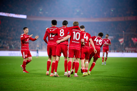 DUSSELDORF, GERMANY - 27 FEBRUARY, 2026: - The football match 2. Bundesliga Fortuna Duesseldorf - VfL Bochum 1848 at Merkur Spiel Arena.のeditorial素材