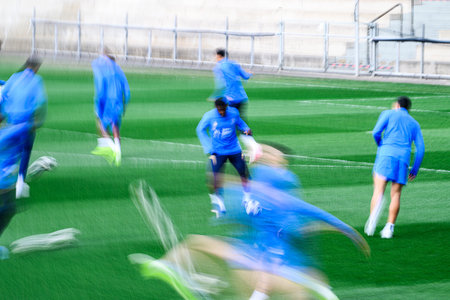 LEVERKUSEN, GERMANY - 10 MARCH, 2026: - Practice. The match of UEFA Champions League Bayer Leverkusen vs Arsenal London at BayArena.のeditorial素材