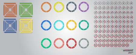 Vector circle infographic. Template for cycle diagram, graph, presentation and round chart. Business concept with  options, parts, steps or processes. Data visualization.のイラスト素材